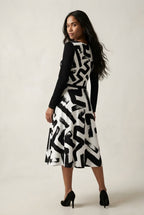 Éclat Zigzag Midi Dress