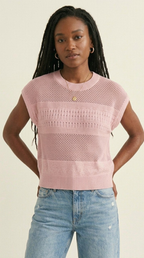 Treillis Cap Sleeve Sweater