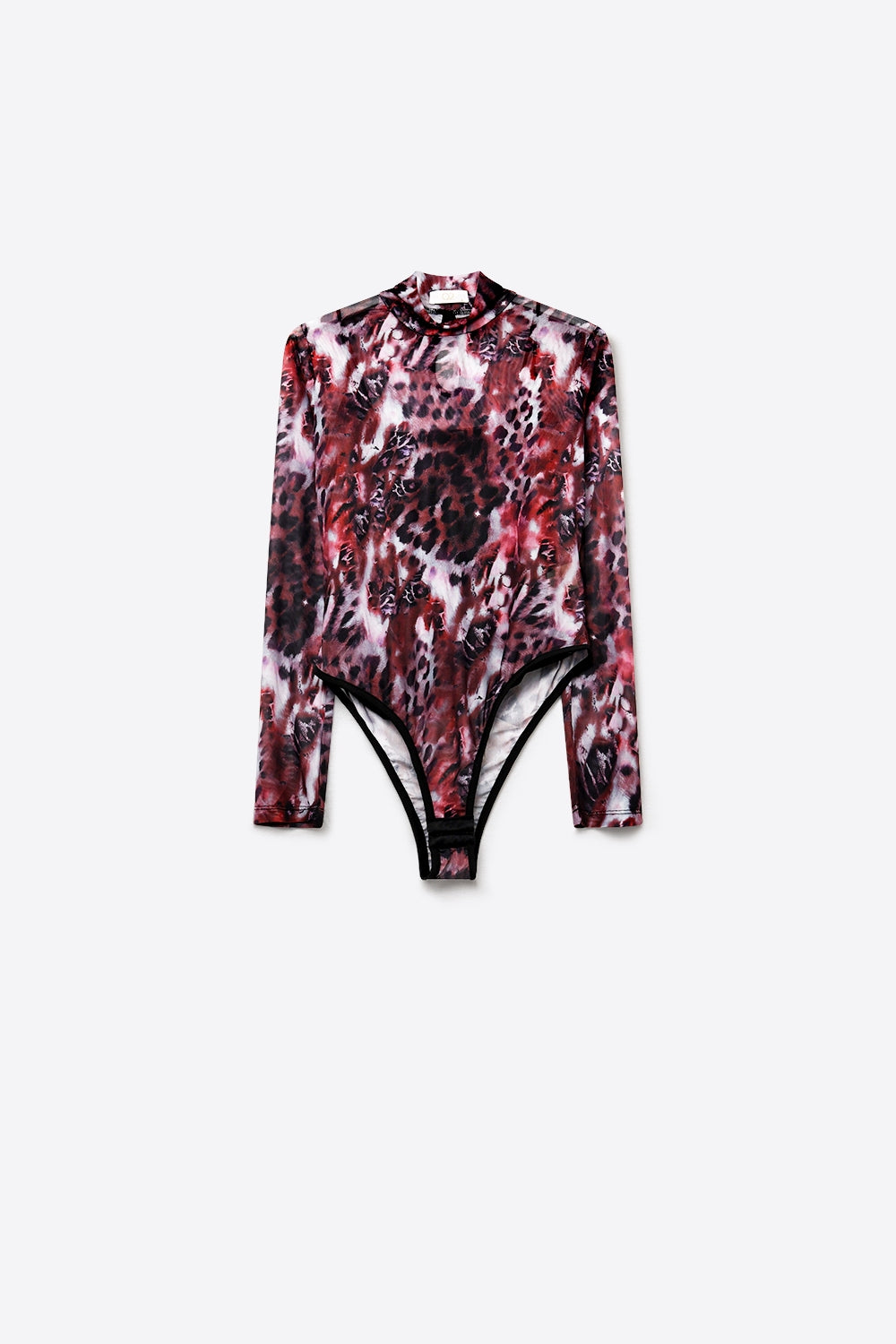 Fauve Animal Print Mesh Bodysuit