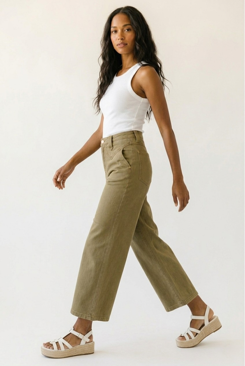 Joug Wide Leg Ankle Jeans
