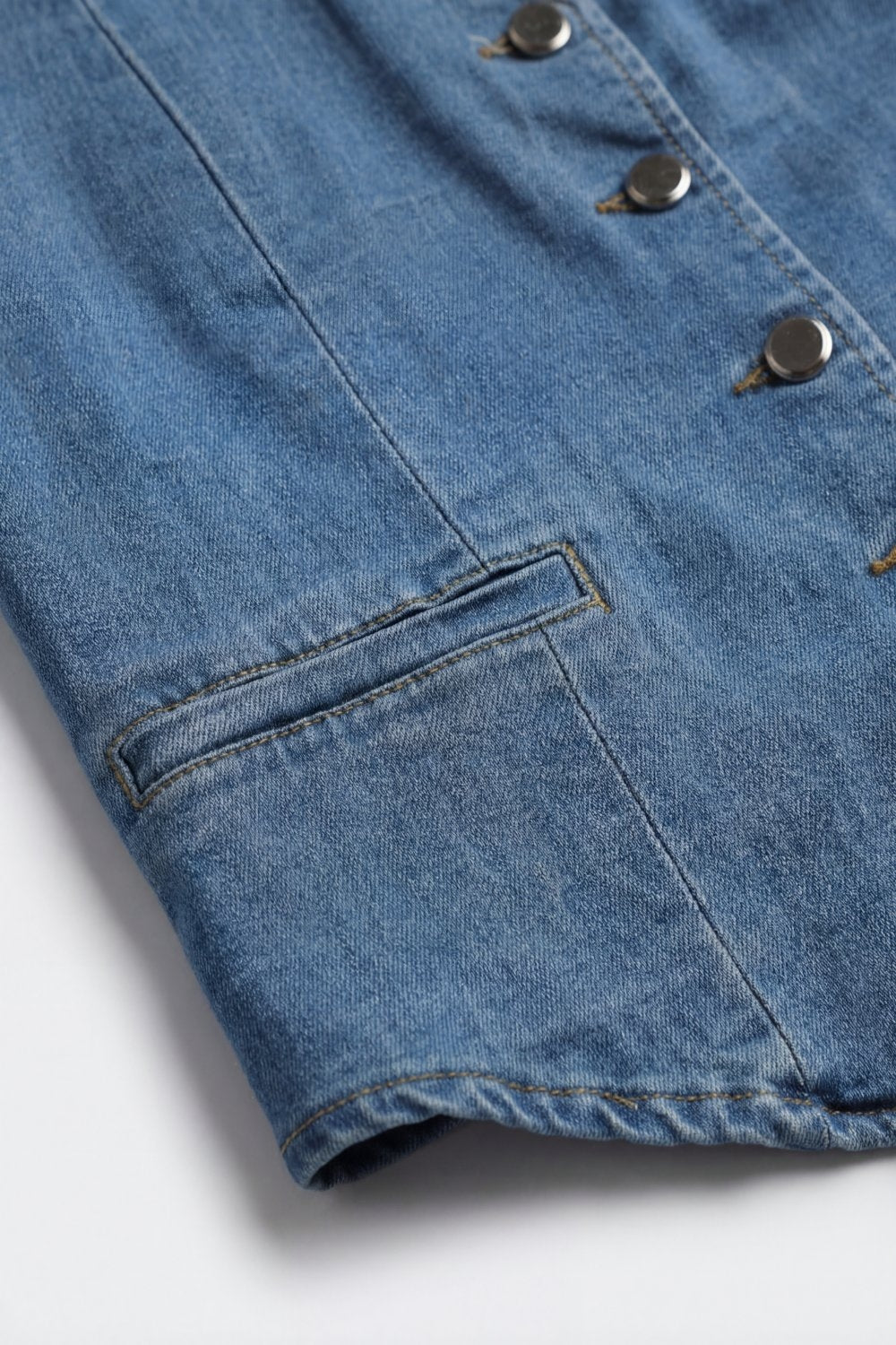 Gilet Denim Button Vest