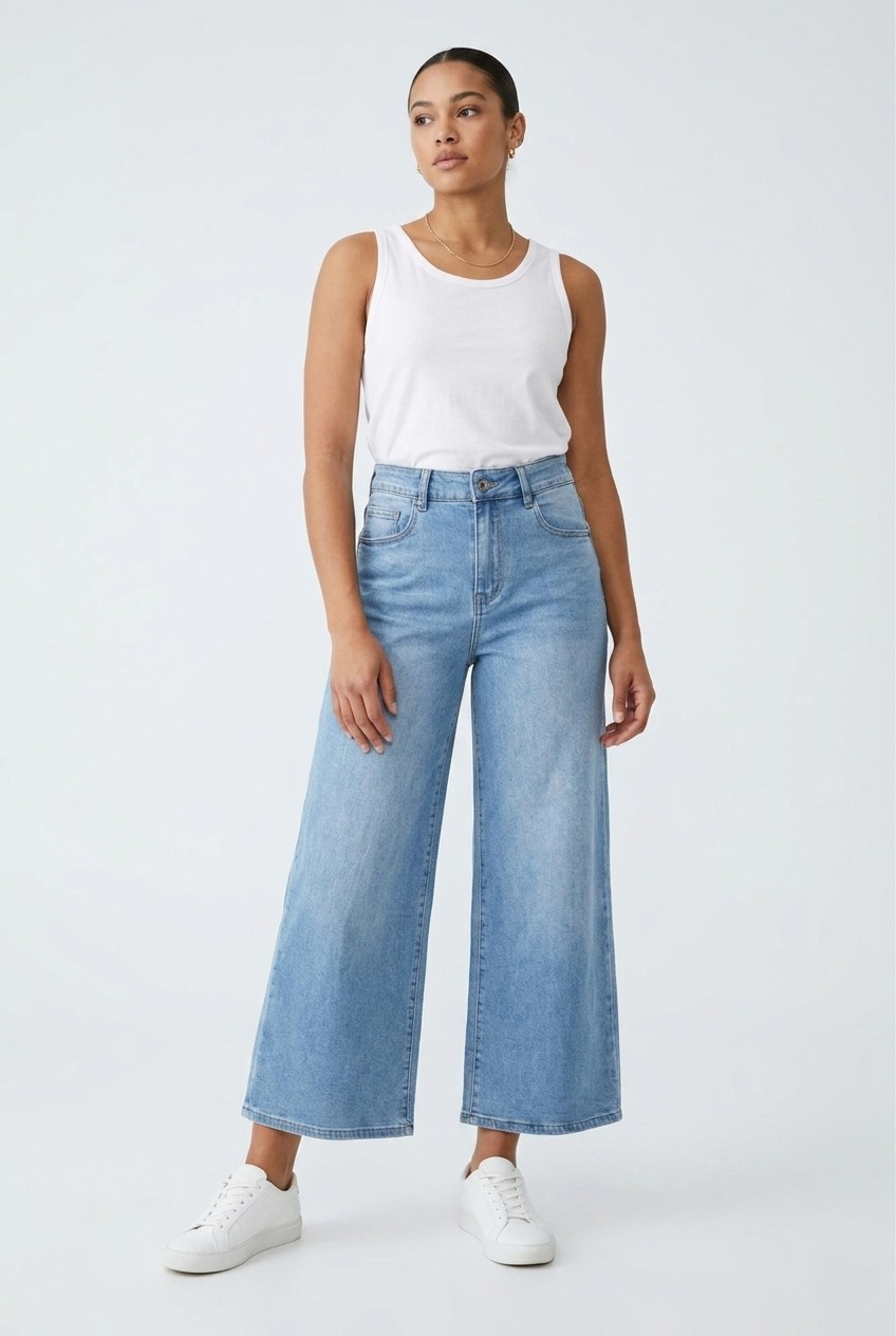 Largo Wide Leg Ankle Jeans