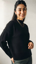 Tourelle High Collar Knit Sweater
