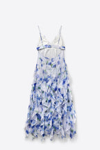 Pétale Ruffle Floral Maxi Dress