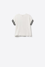 Bande Stripe Sleeve Sweater