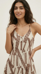 Tierra Abstract Printed Maxi Dress