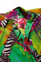 Tropicale Satin Button-Up Shirt