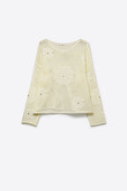 Dentelle Crochet Floral Sweater