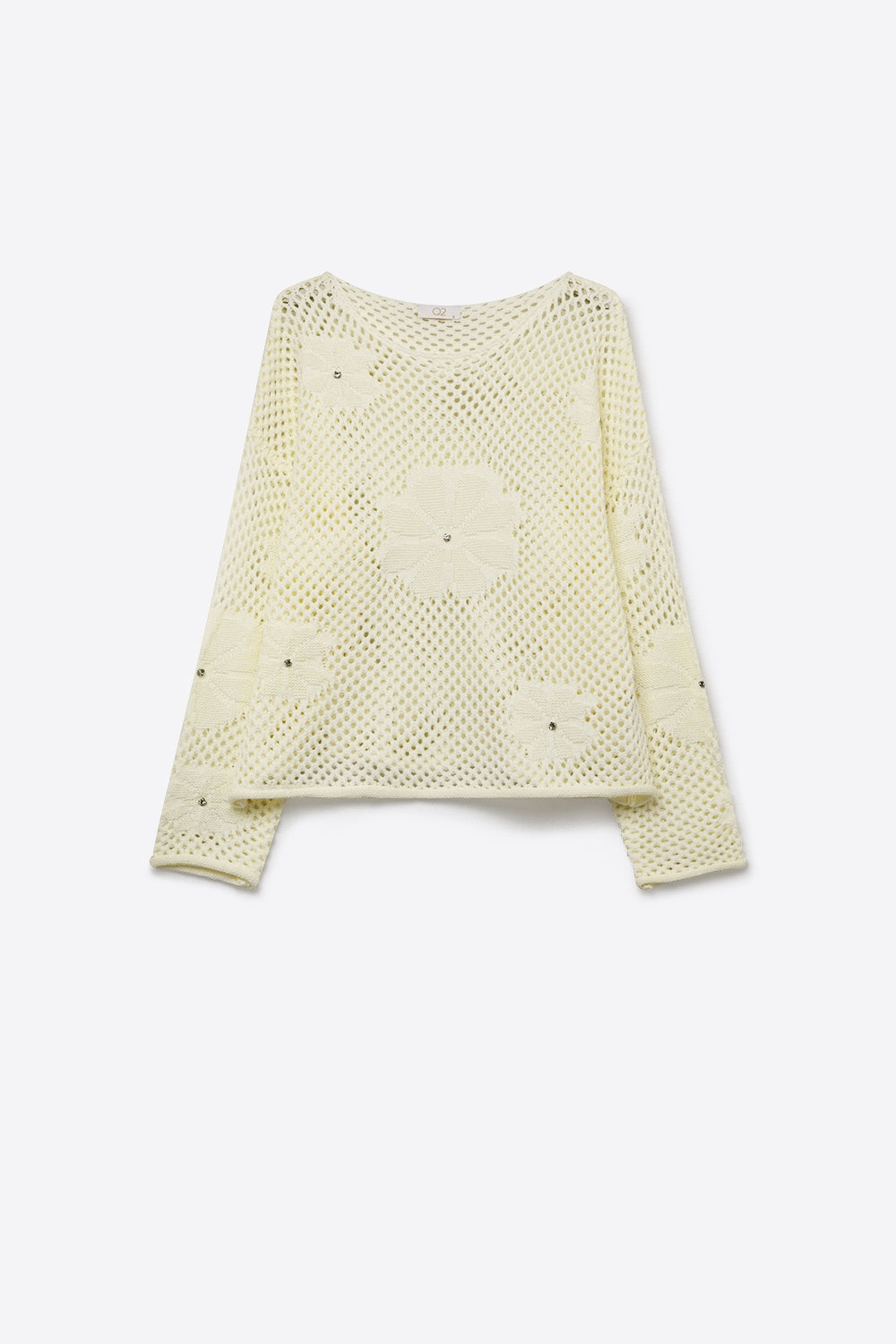 Dentelle Crochet Floral Sweater