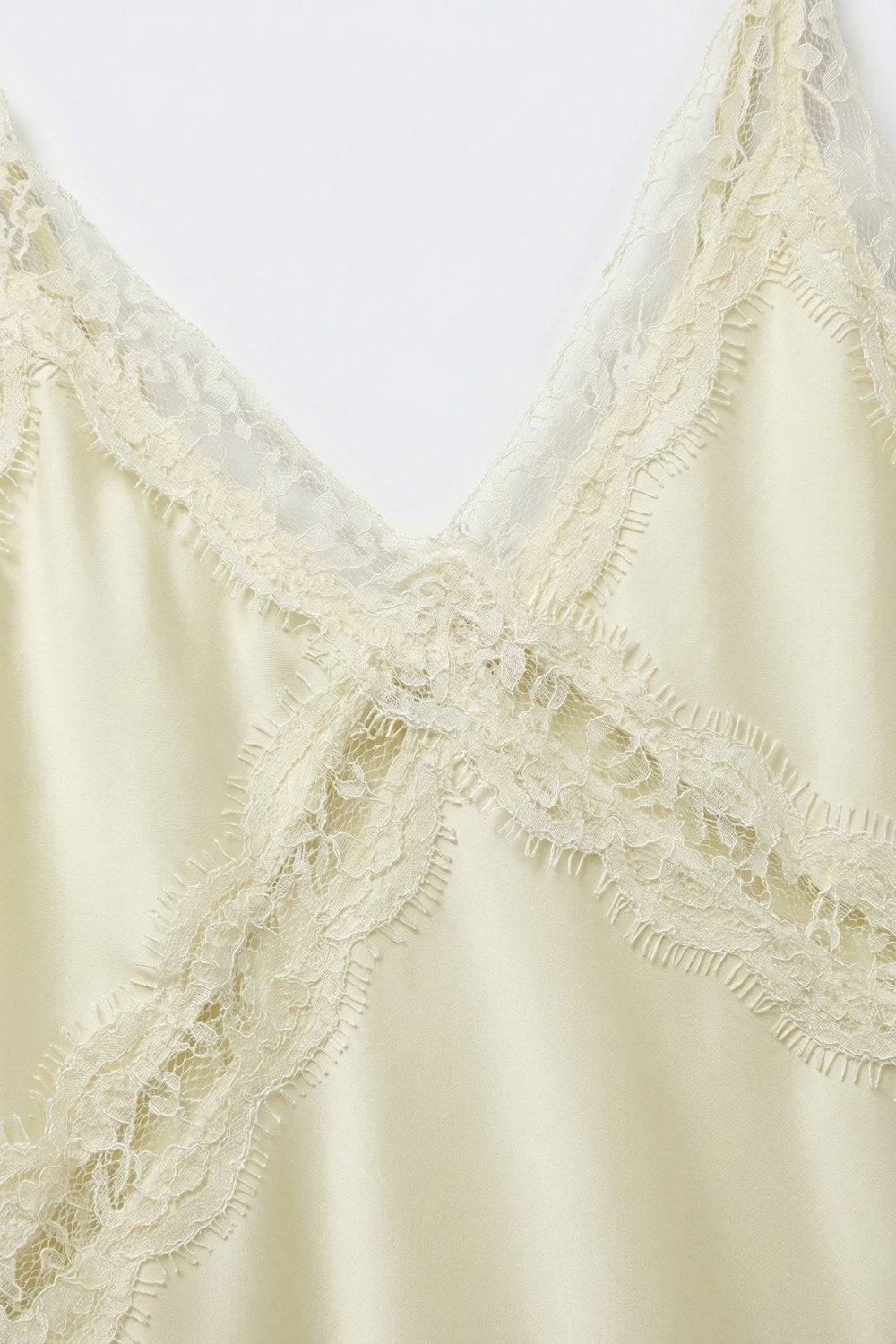 Beurre Lace Trim Satin Cami