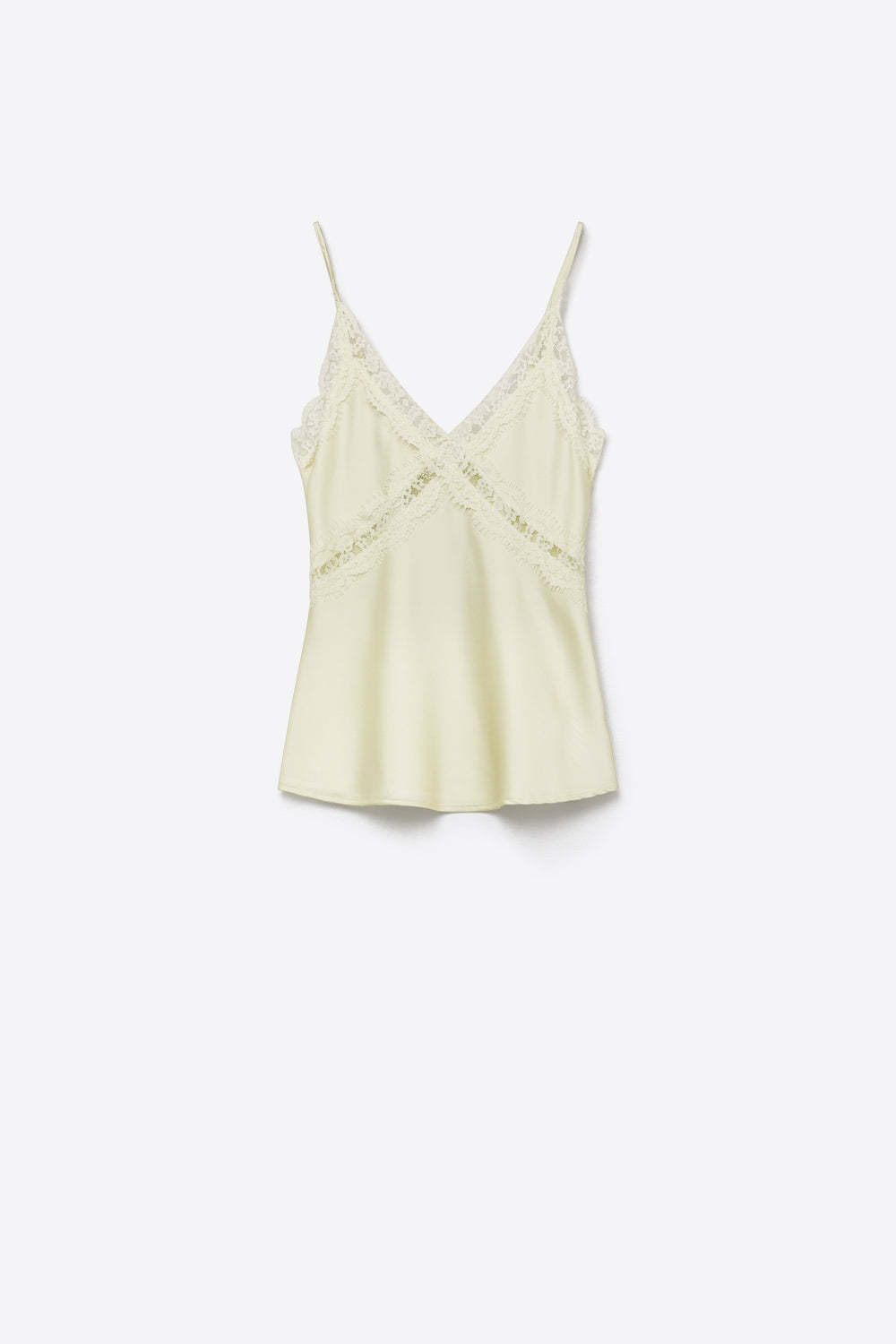 Beurre Lace Trim Satin Cami