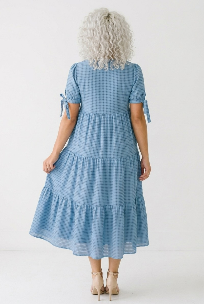 Quadrille Tiered Midi Dress