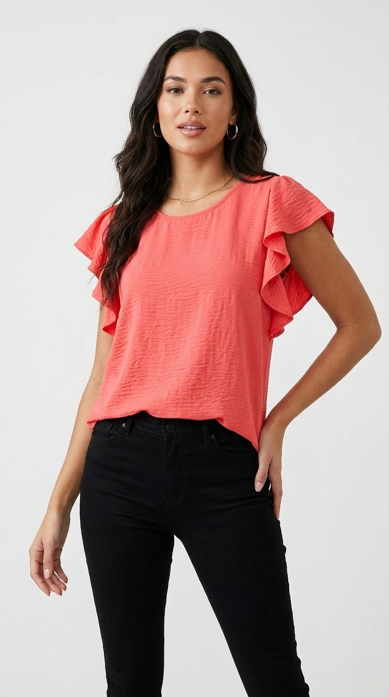 Volubile Ruffle Sleeve Top
