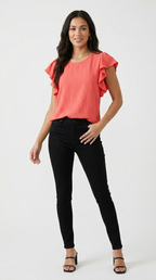 Volubile Ruffle Sleeve Top