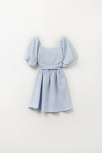 Azurin Puff Sleeve Mini Dress