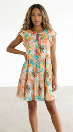 Palmier Tiered Flutter Dress