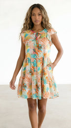 Palmier Tiered Flutter Dress