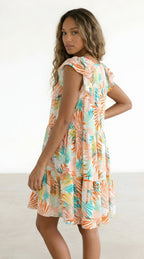 Palmier Tiered Flutter Dress