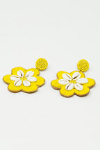 Fleur Raffia Statement Earrings