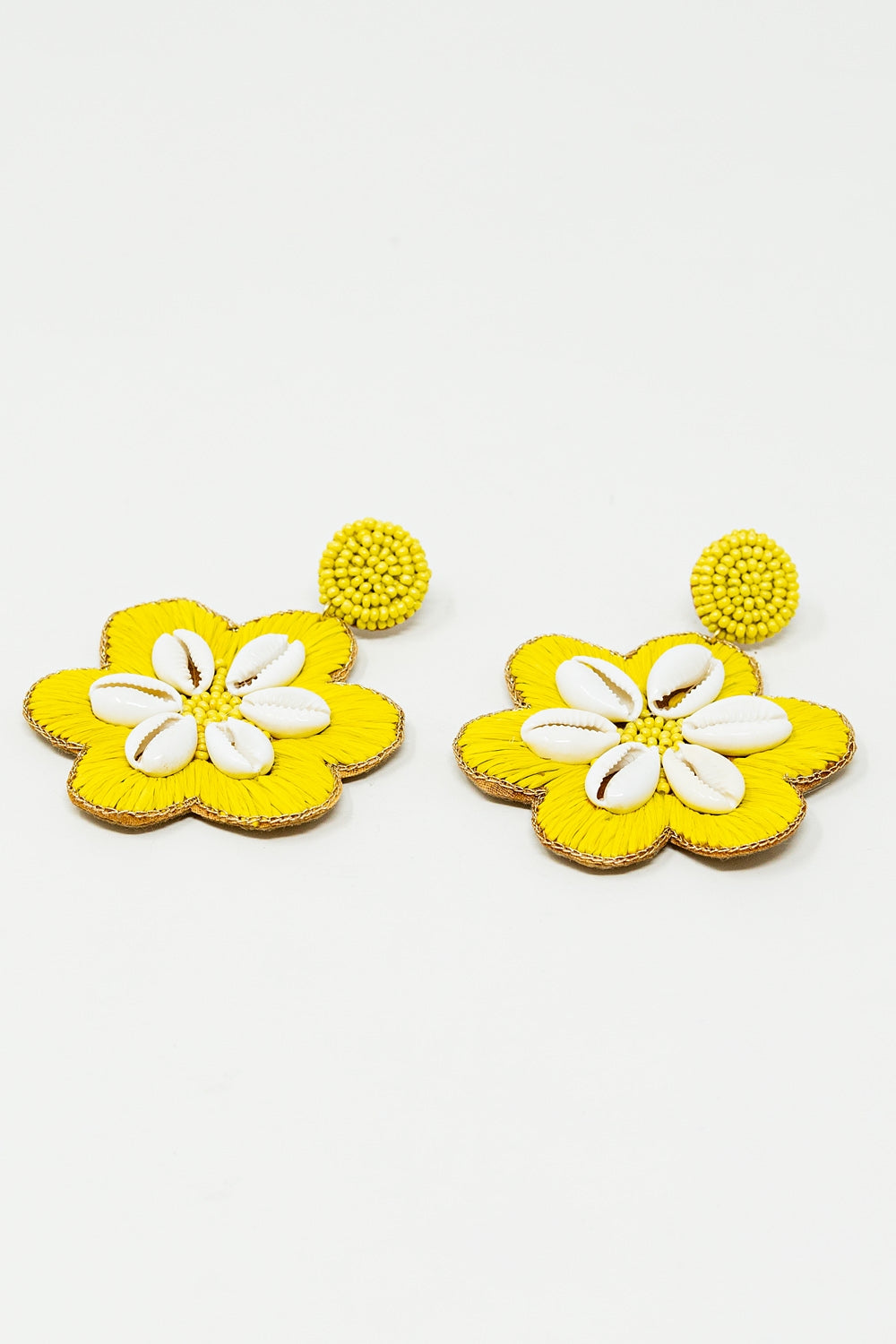 Fleur Raffia Statement Earrings