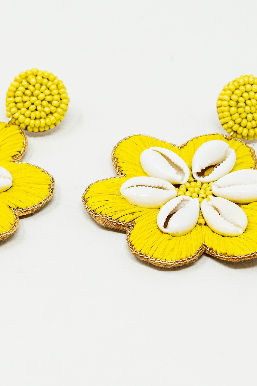 Fleur Raffia Statement Earrings