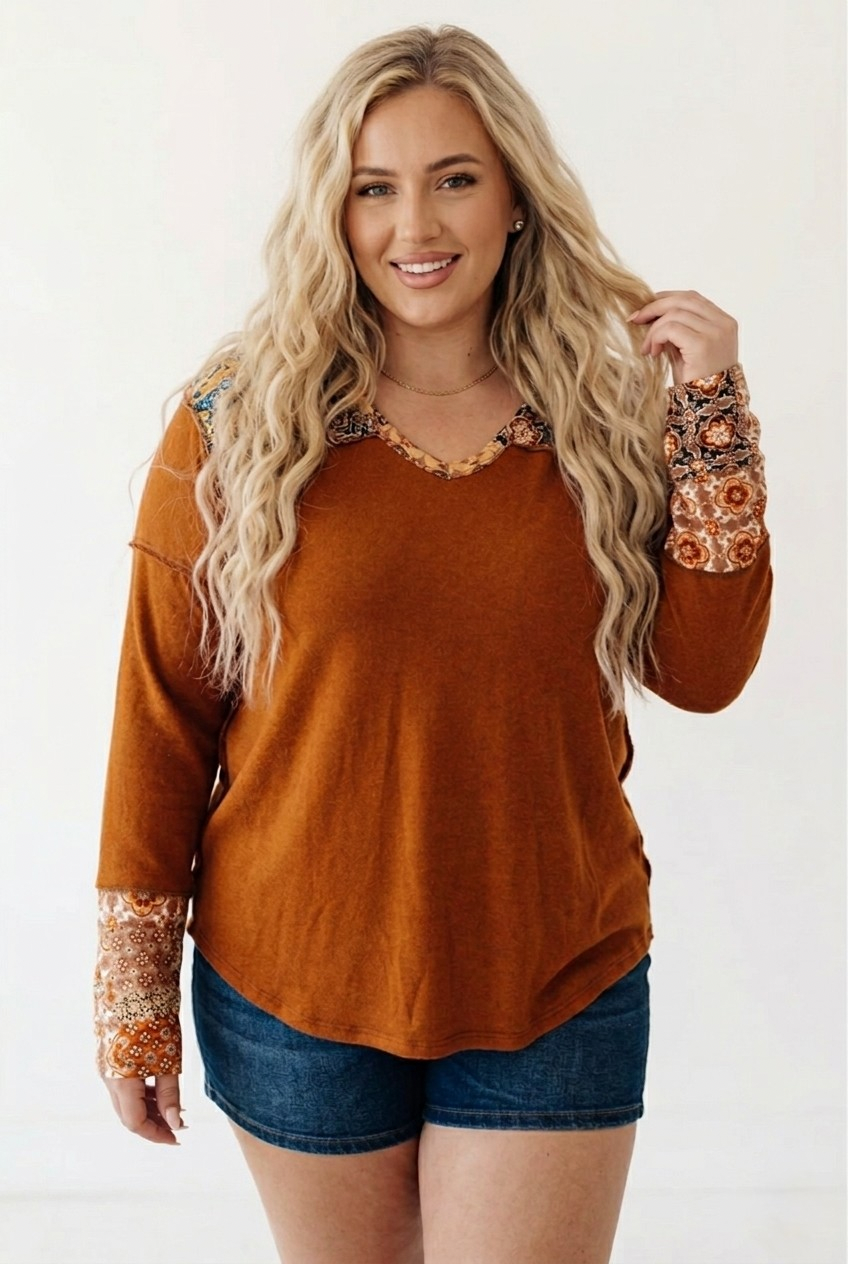 Mélange Mixed Print Hoodie