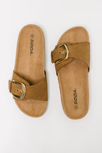 Sable Slip-On Buckle Sandal