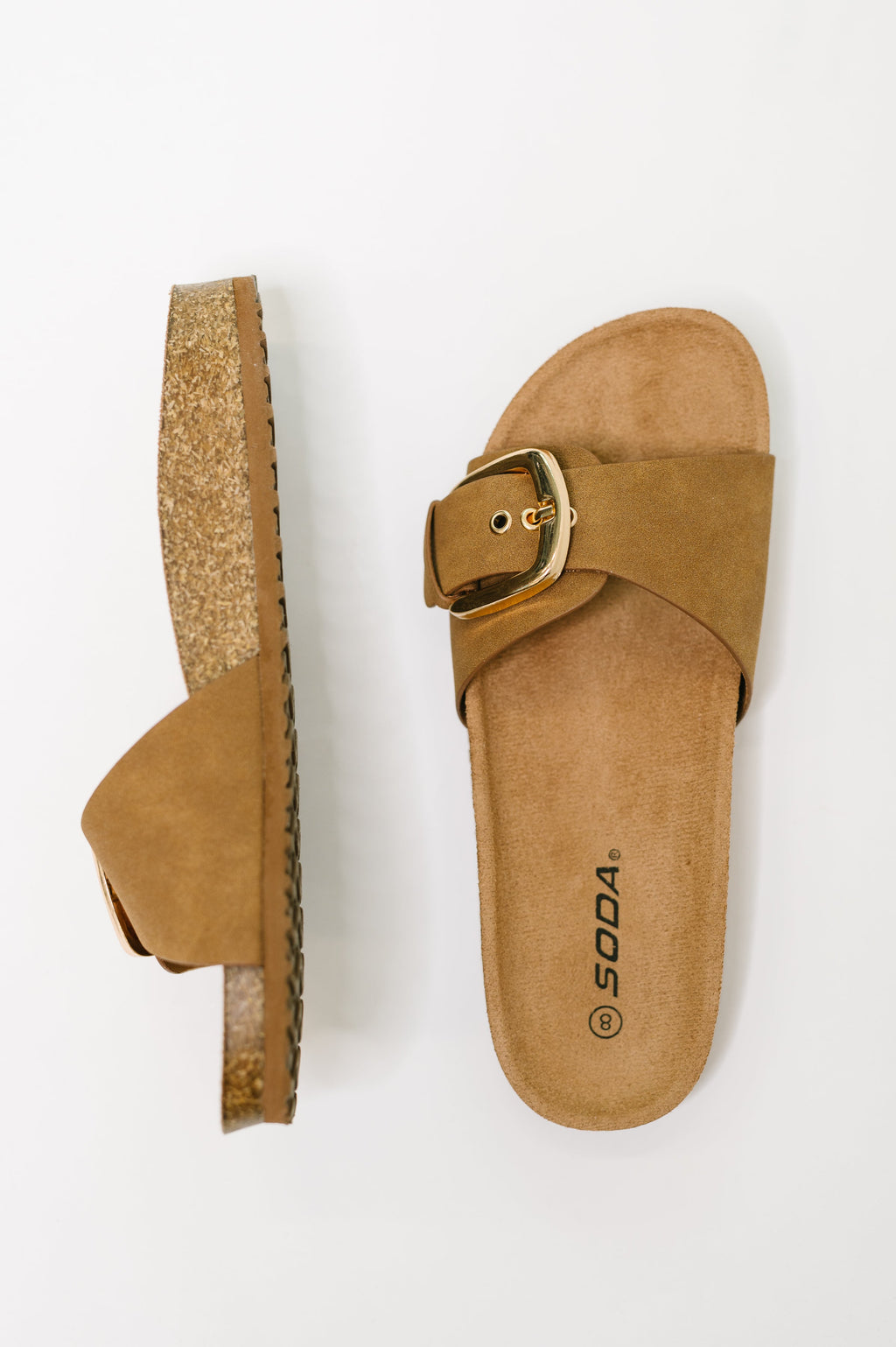 Sable Slip-On Buckle Sandal