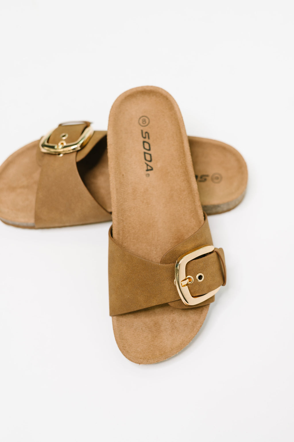 Sable Slip-On Buckle Sandal